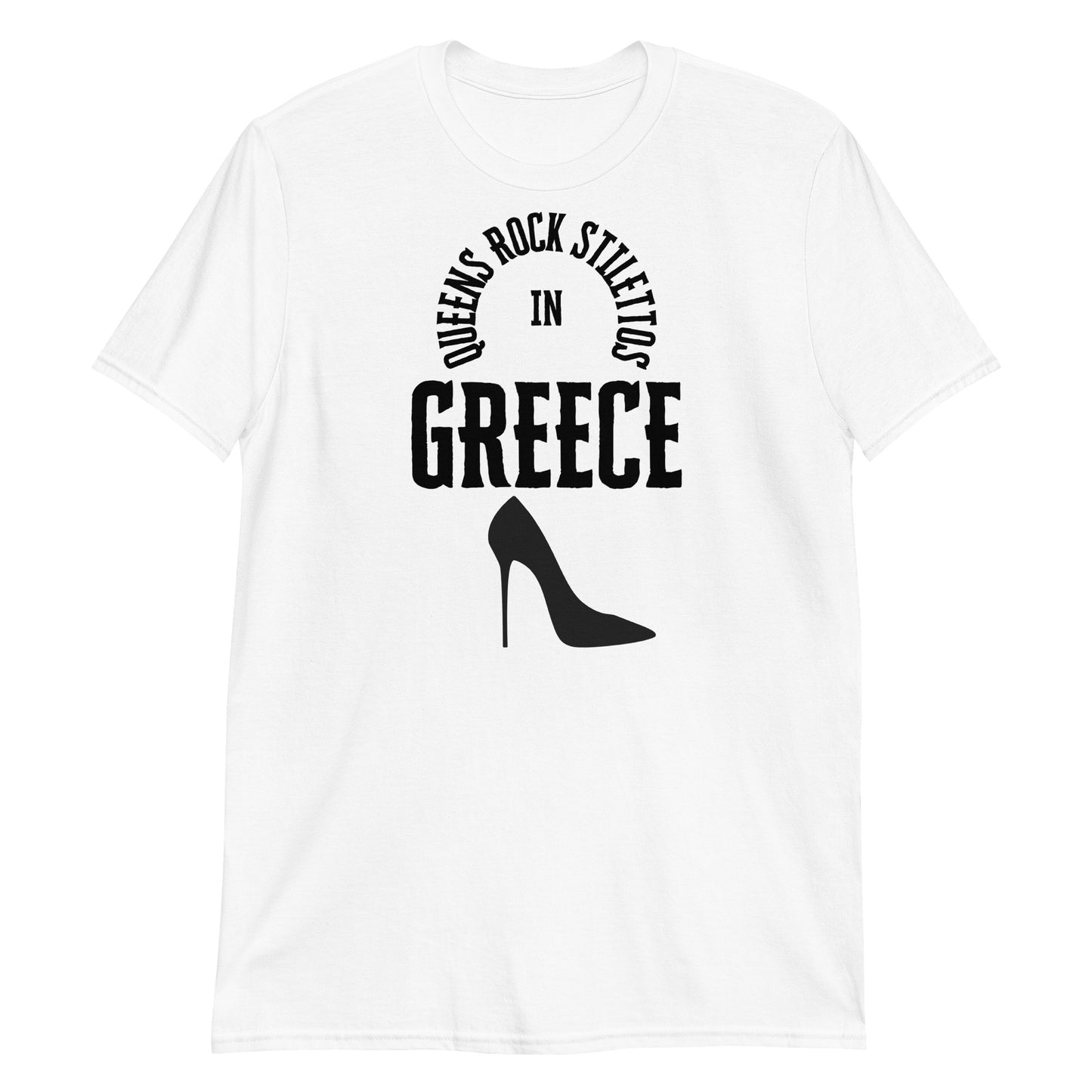 QRS in Greece in Black Short-Sleeve Unisex T-Shirt